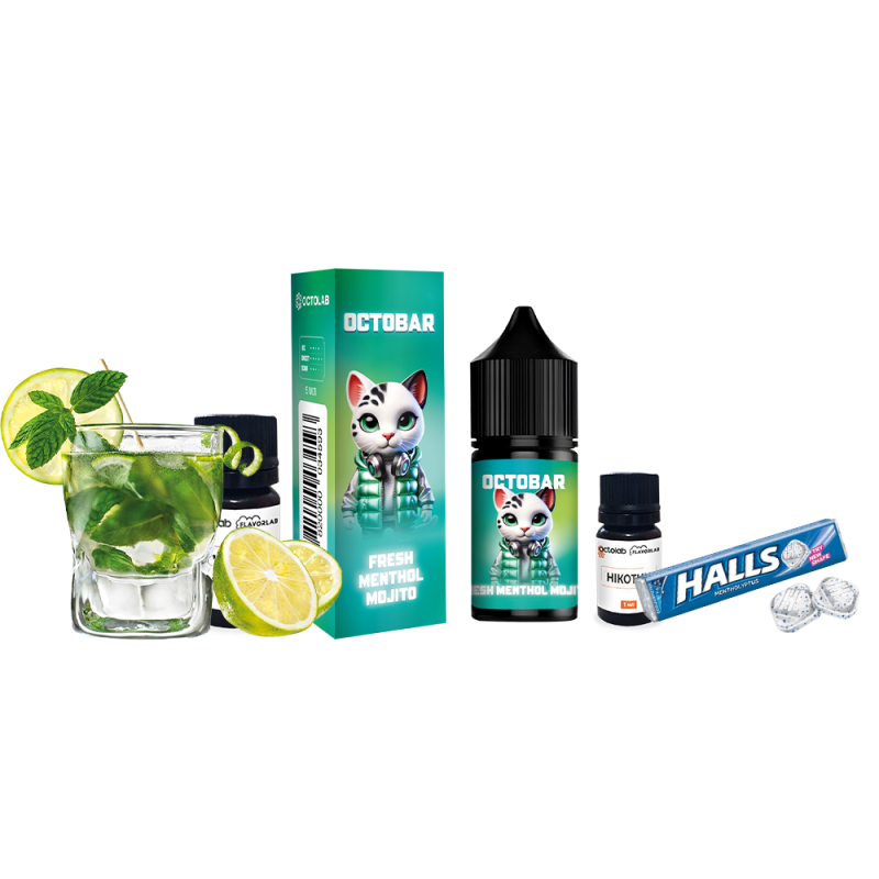 Набор для самозамеса Octobar NFT Fresh Menthol Mojito (Ментол Мохито, 50 мг, 10 мл)