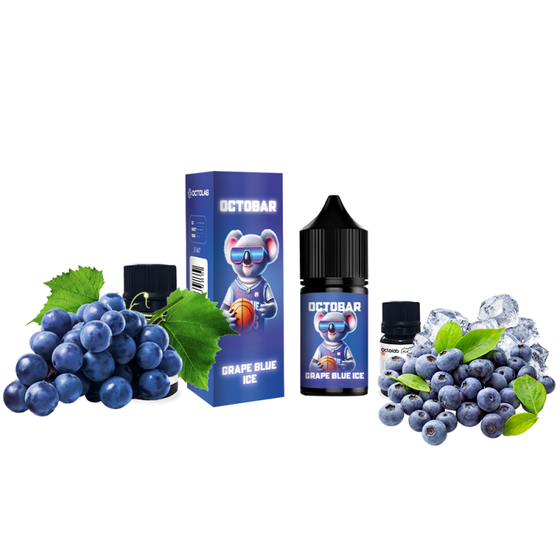 Набор для самозамеса Octobar NFT Grape Blue Ice (Виноград Лёд, 50 мг, 10 мл)