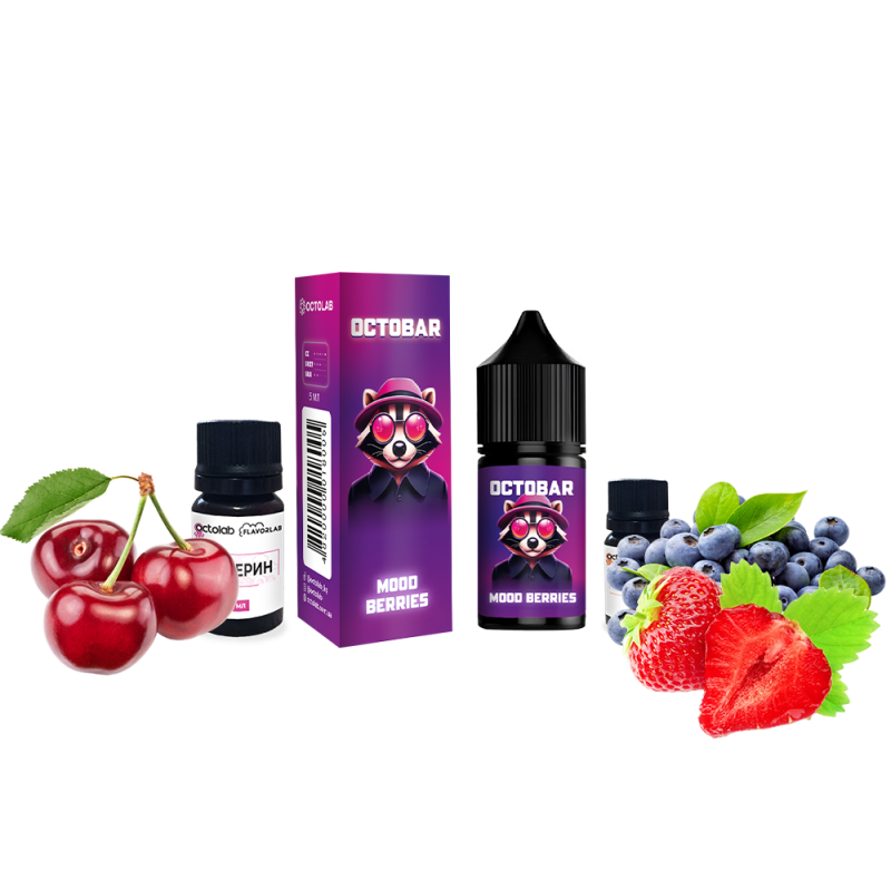 Набор для самозамеса Octobar NFT Mood Berries (Ягоды, 50 мг, 10 мл)