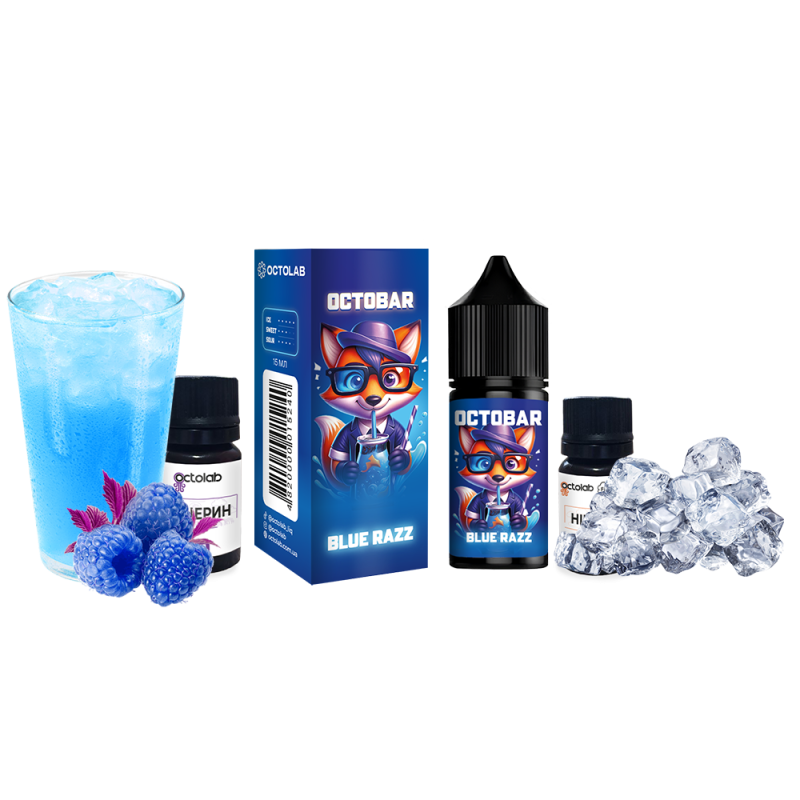 Набор для самозамеса Octobar NFT Blue Razz (Блю Разз, 50 мг, 30 мл)
