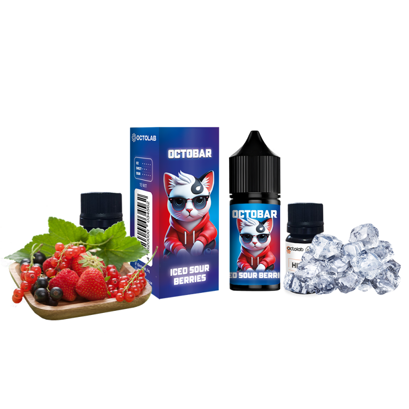 Набор для самозамеса Octobar NFT Iced Sour Berries (Кислые Ягоды Лёд, 50 мг, 30 мл)