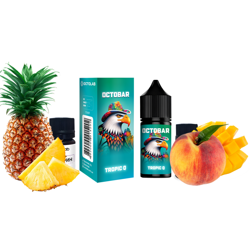 Набор для самозамеса Octobar NFT HARD Tropic Q (Ананас Манго Персик, 65 мг, 30 мл)