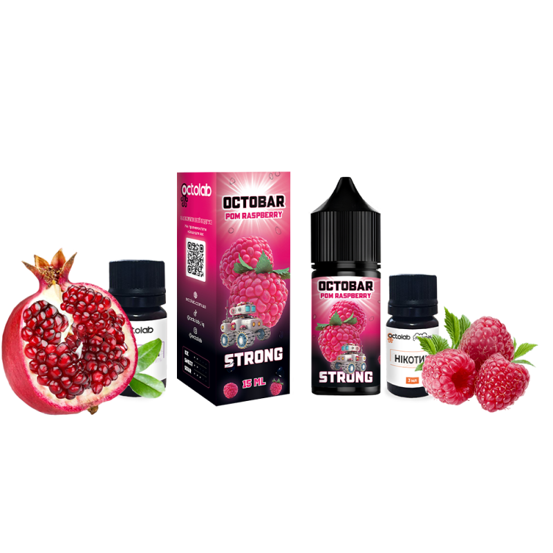 Набор для самозамеса Octobar Strong Pom Raspberry (Гранат Малина, 50 мг, 30 мл)