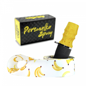 Персональный мундштук Personalka Epoxy Sakura (Жёлтый с белым)