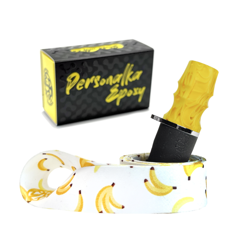 Персональный мундштук Personalka Epoxy Sakura (Жёлтый с белым)