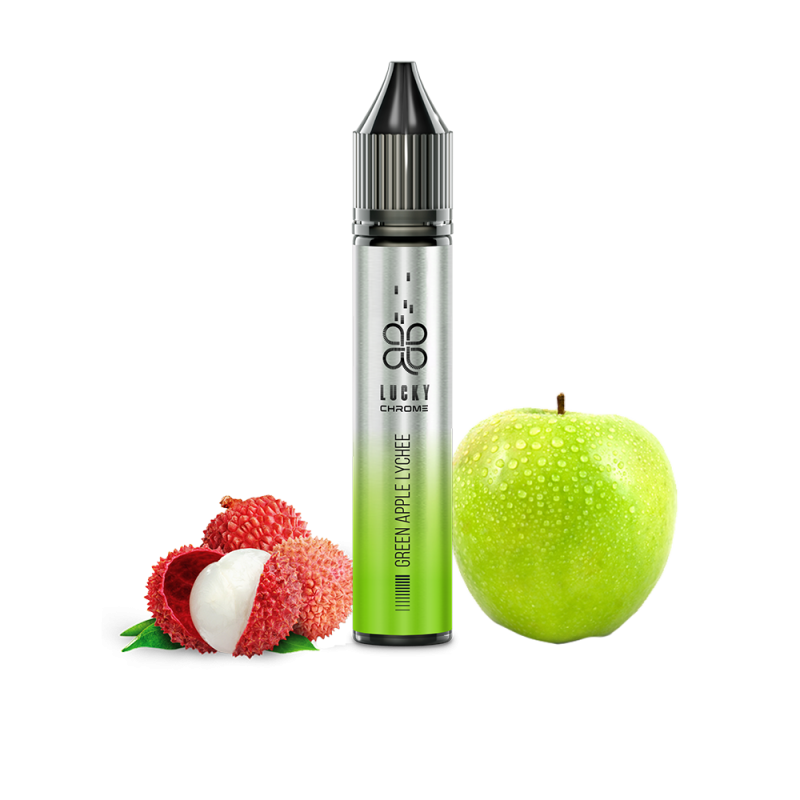 Жидкость Lucky Chrome Green Apple Lychee (Зелёное Яблоко Личи, 50 мг, 30 мл)