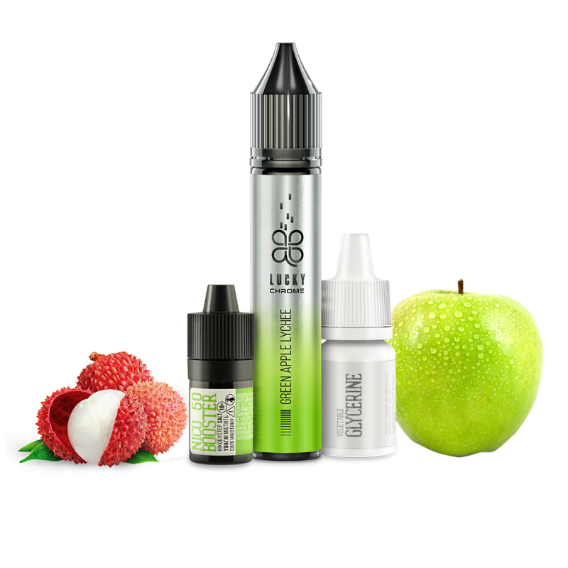 Набор для самозамеса Lucky Chrome Green Apple Lychee (Зелёное Яблоко Личи, 50 мг, 30 мл)