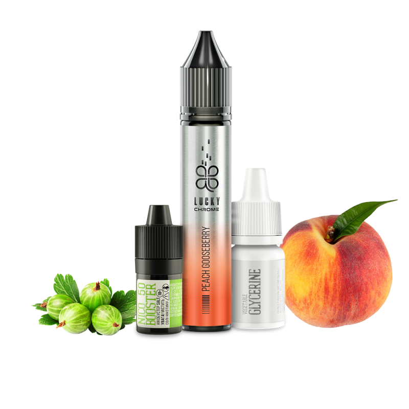 Набор для самозамеса Lucky Chrome Peach Gooseberry (Персик Крыжовник, 50 мг, 30 мл)