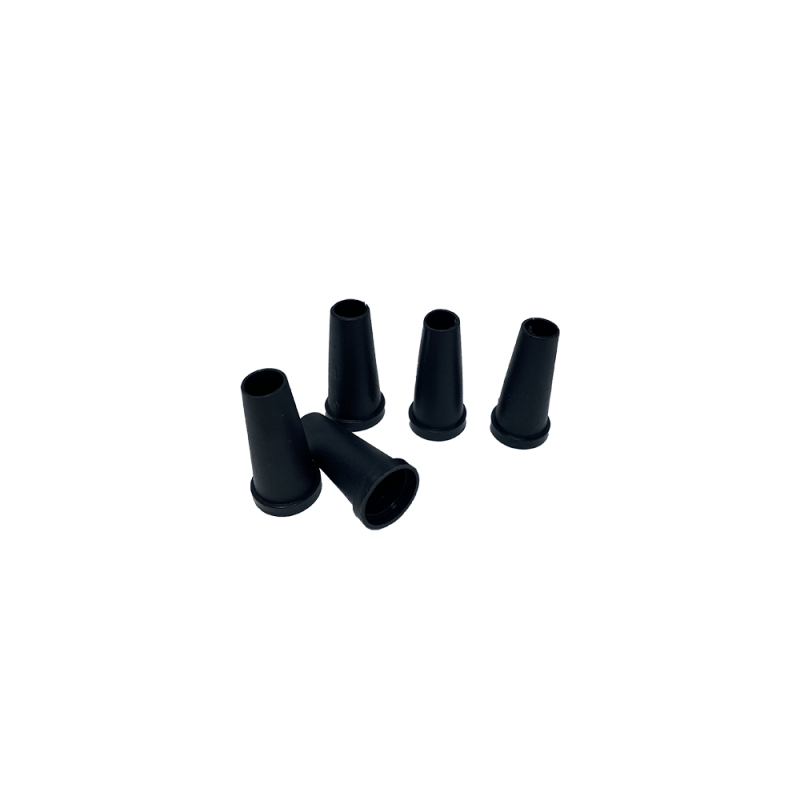 Одноразовые мундштуки для кальяна (Чёрные, конус с бортиком, 100 шт/уп)