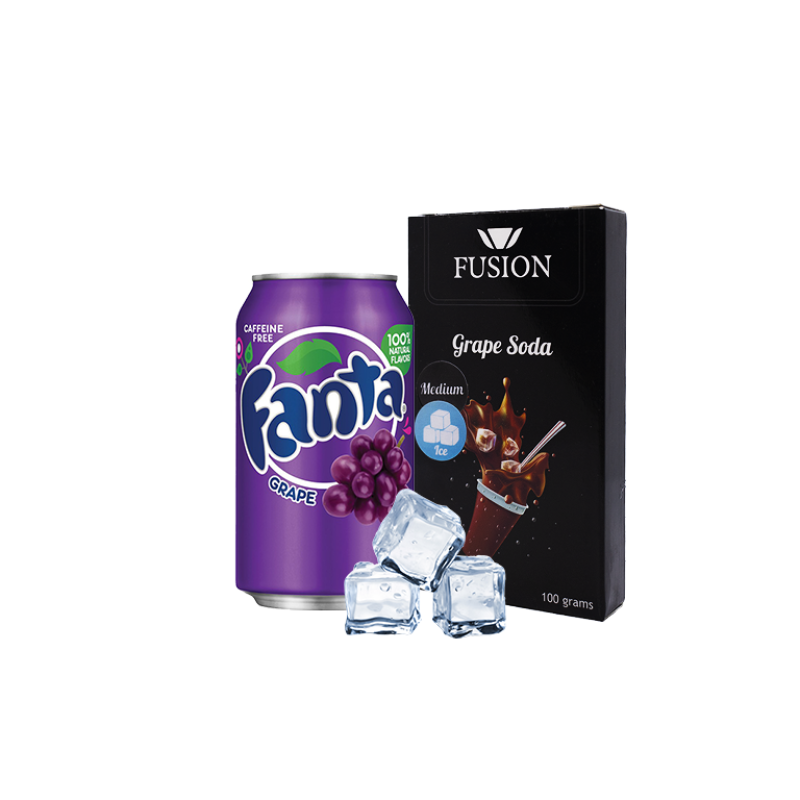Табак Fusion Medium Ice Grape Soda (Айс Грейп Сода, 100 г)