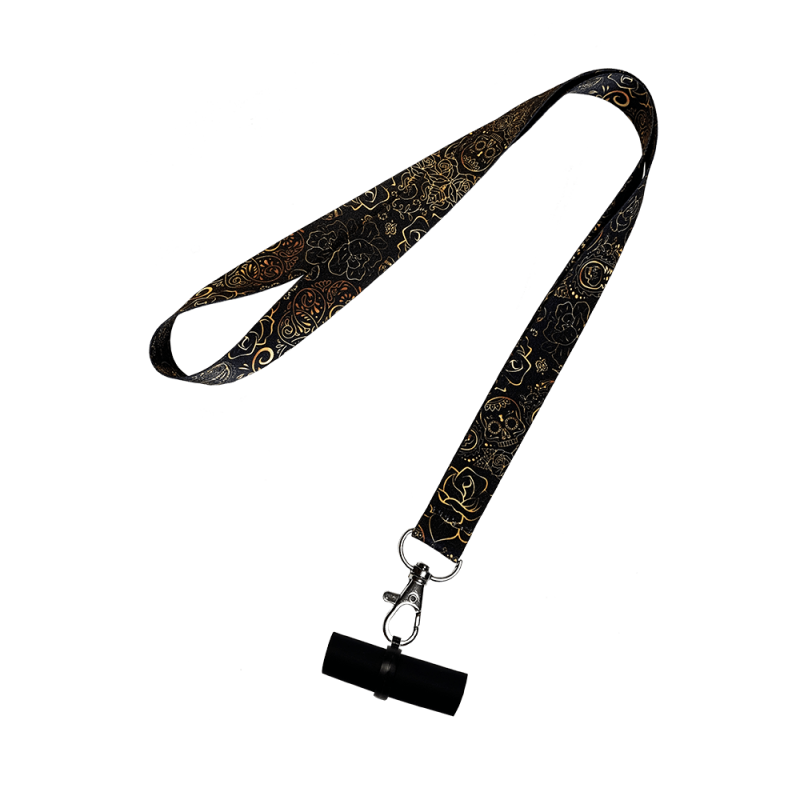 Персональный мундштук силиконовый Personalka Gold Ornament (Чёрно-золотой)