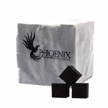 Кокосовый уголь для кальяна Phoenix (1 кг, 64 шт, р26, без коробки)