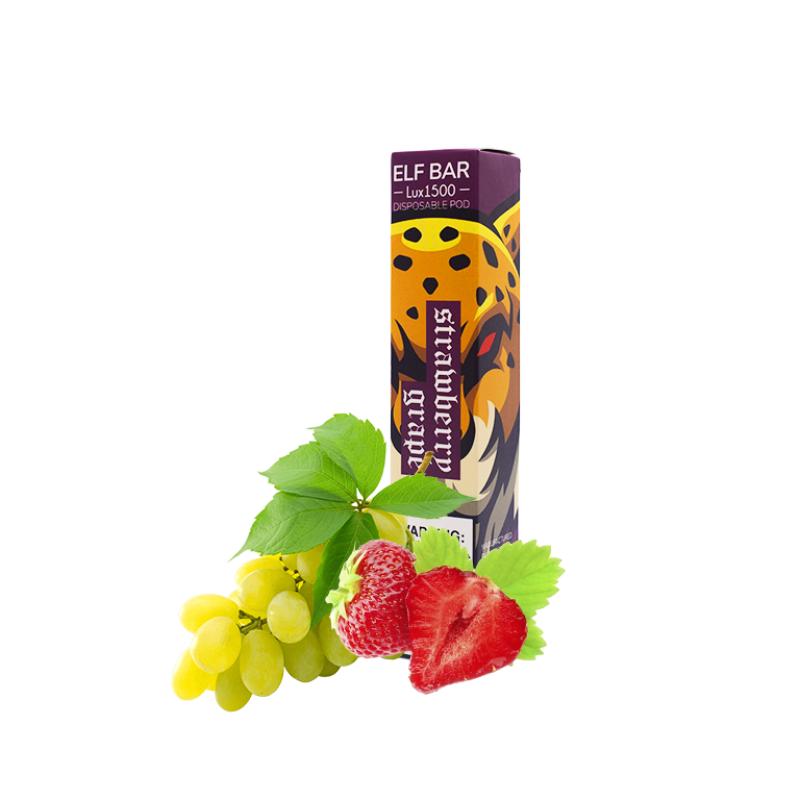 Elf Bar LUX 1500 Strawberry Grape (Клубника Виноград) Одноразовый POD