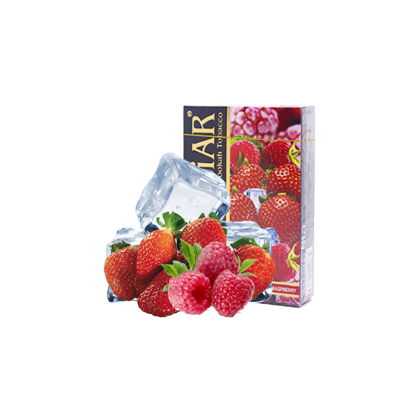 Табак Jibiar Ice strawberry raspberry (Ледяная клубника с малиной, 50 г)