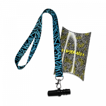 Персональный мундштук из полиацетали Personalka Poly Graffiti Blue (Синее Граффити)