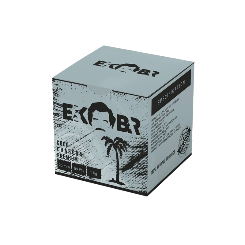 Кокосовый уголь для кальяна Eskobar (1 кг, 64 шт, р26)