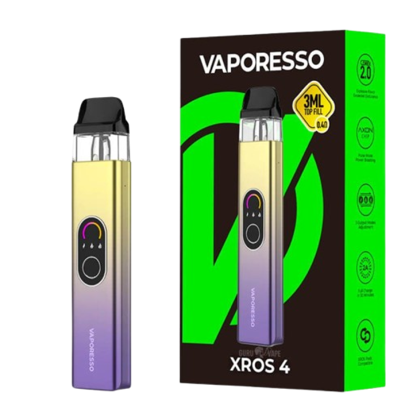 Vaporesso XROS 4 1000 Black (Чёрный, с картриджем) Многоразовый POD
